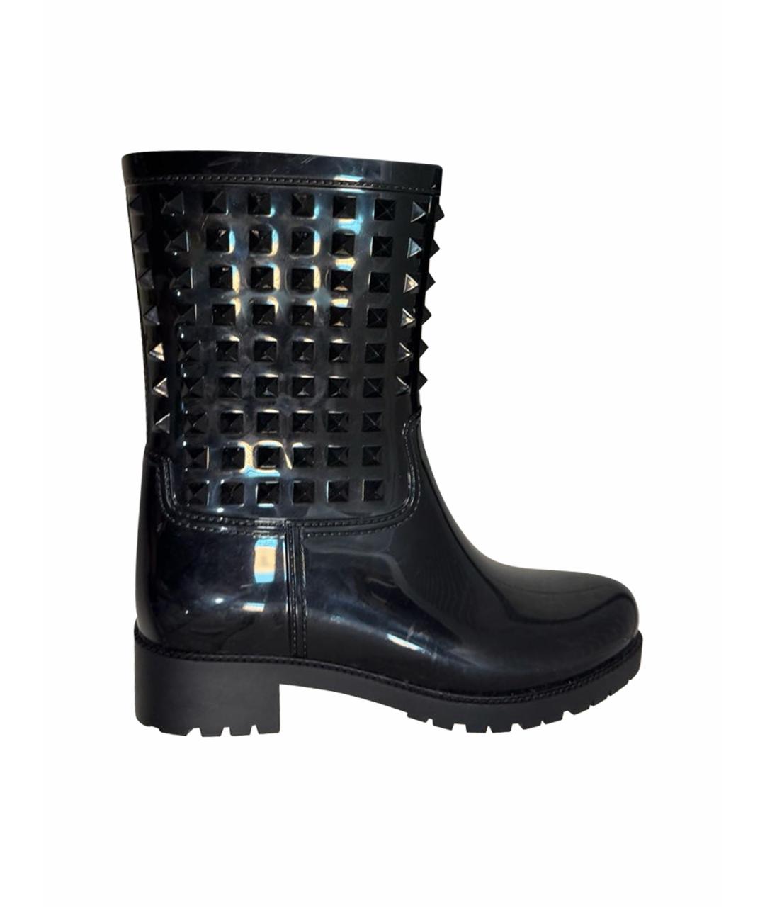 VALENTINO Черные резиновые сапоги, фото 1