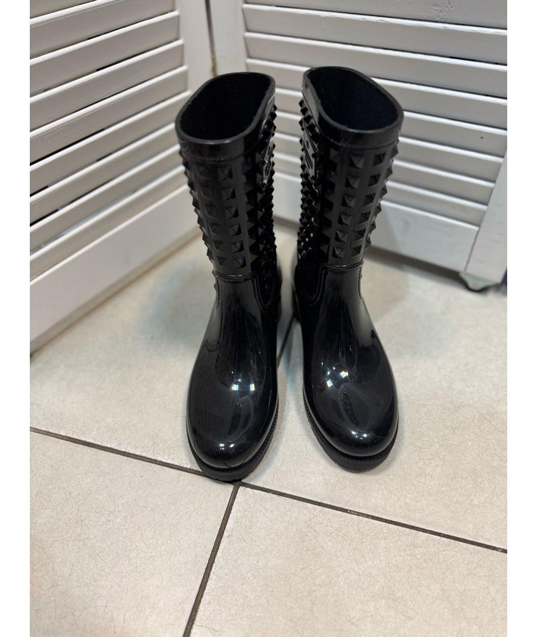 VALENTINO Черные резиновые сапоги, фото 6