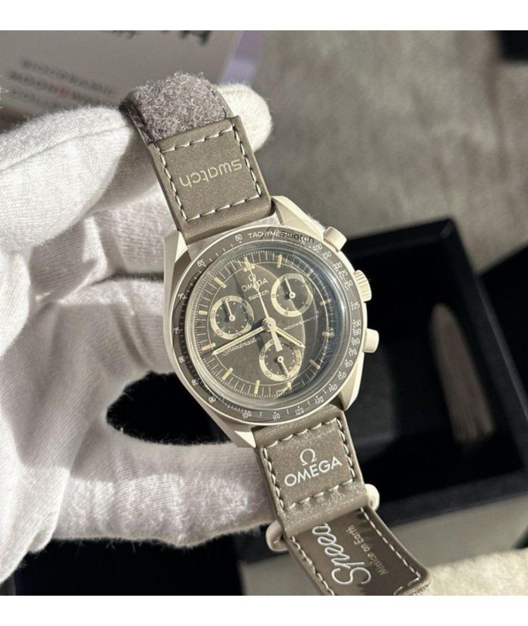 Swatch Бежевые керамические часы, фото 2