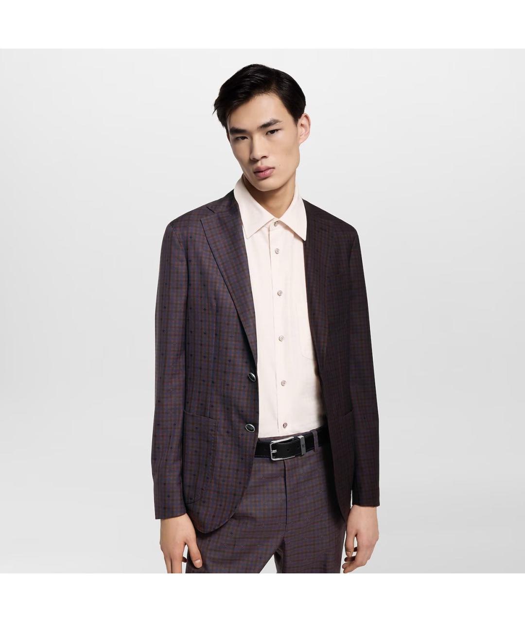 LOUIS VUITTON Черный кожаный ремень, фото 3