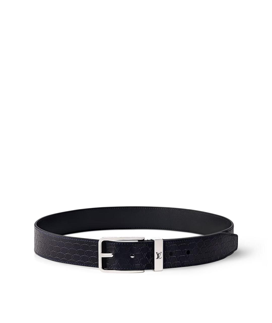 LOUIS VUITTON Черный кожаный ремень, фото 1