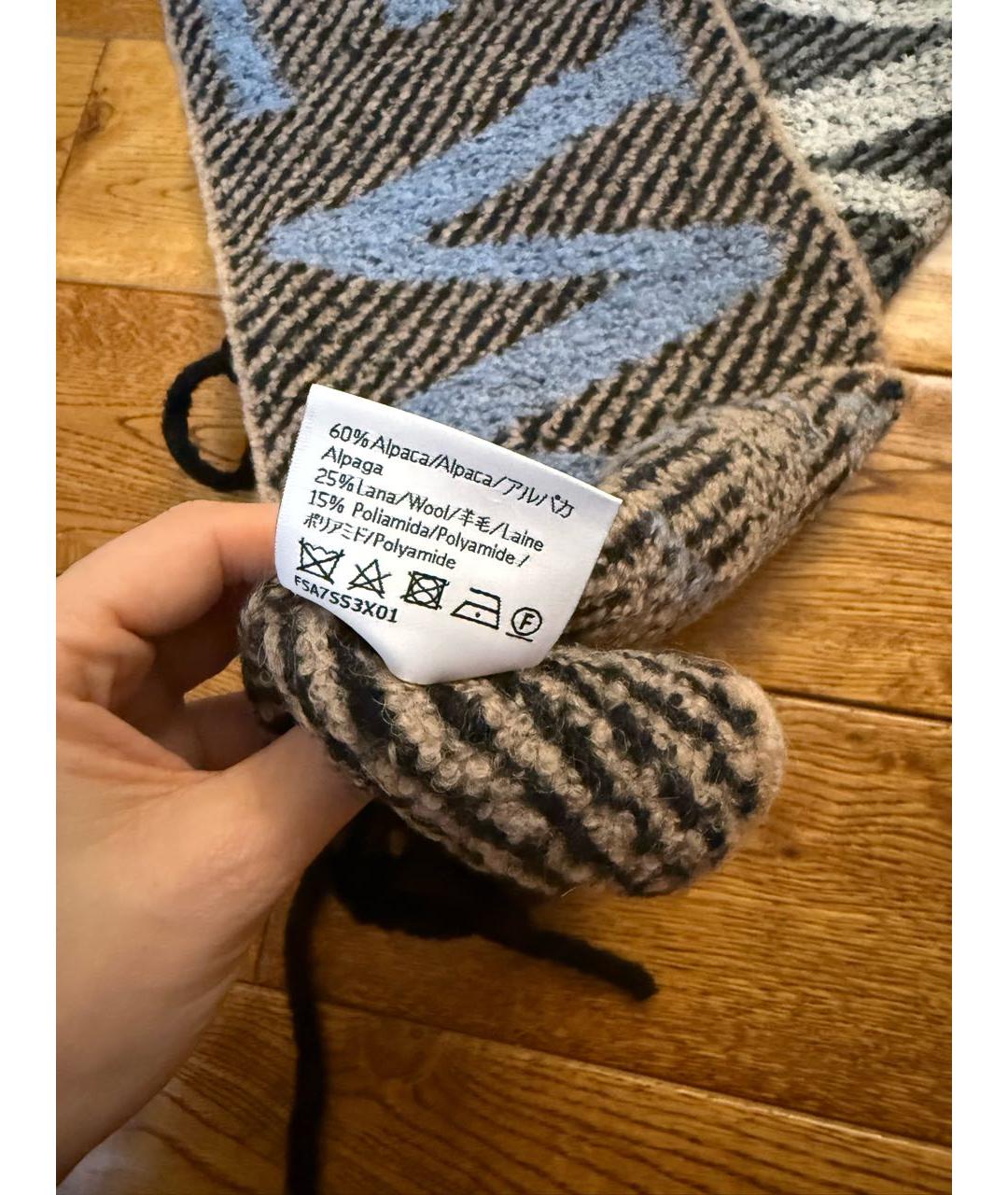 LOEWE Мульти шерстяной шарф, фото 8