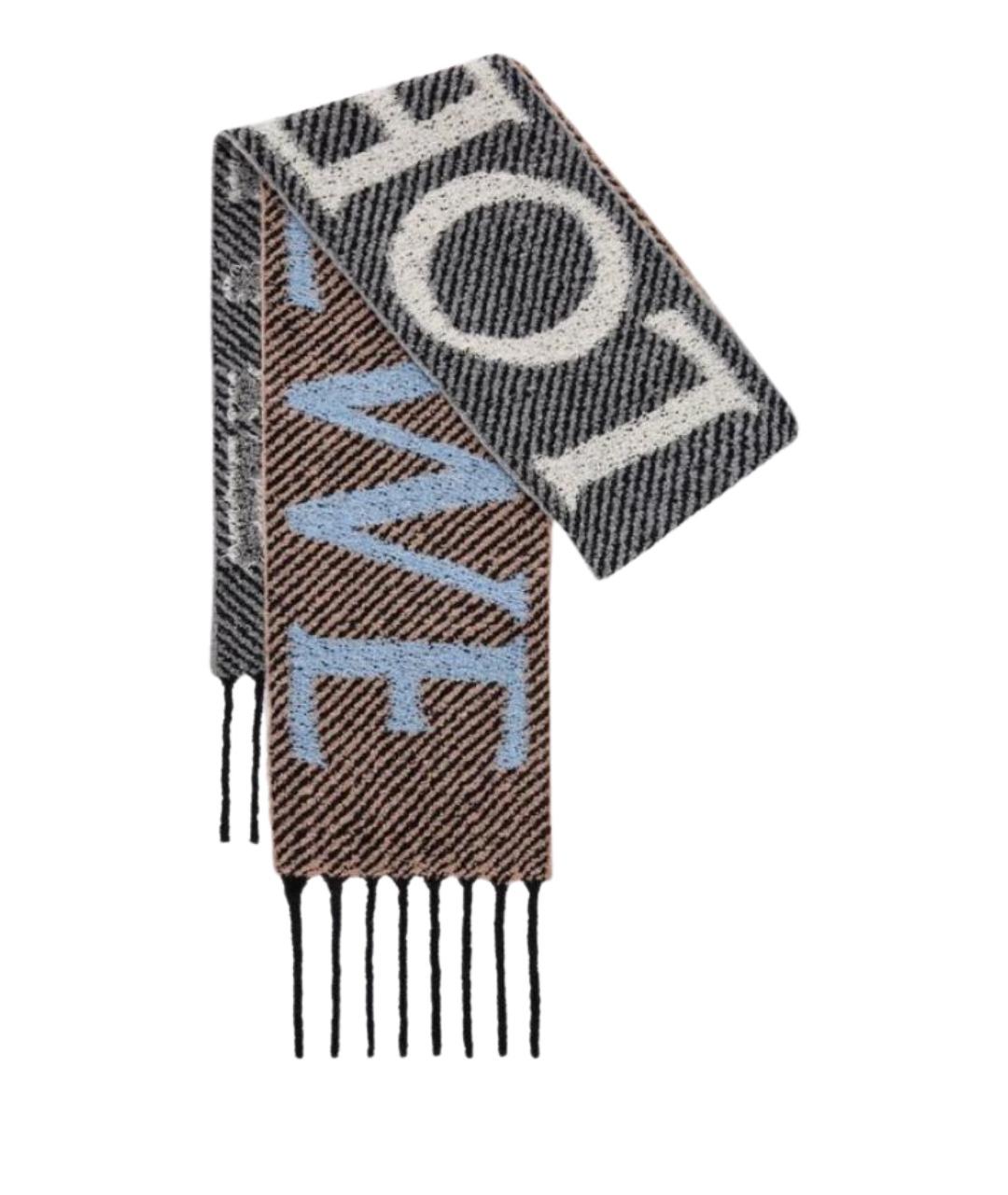 LOEWE Мульти шерстяной шарф, фото 1