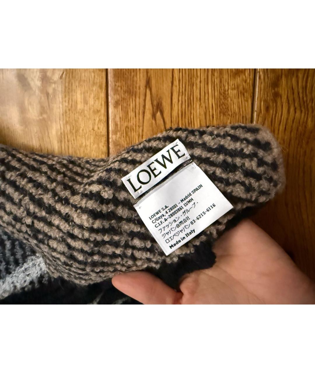 LOEWE Мульти шерстяной шарф, фото 7