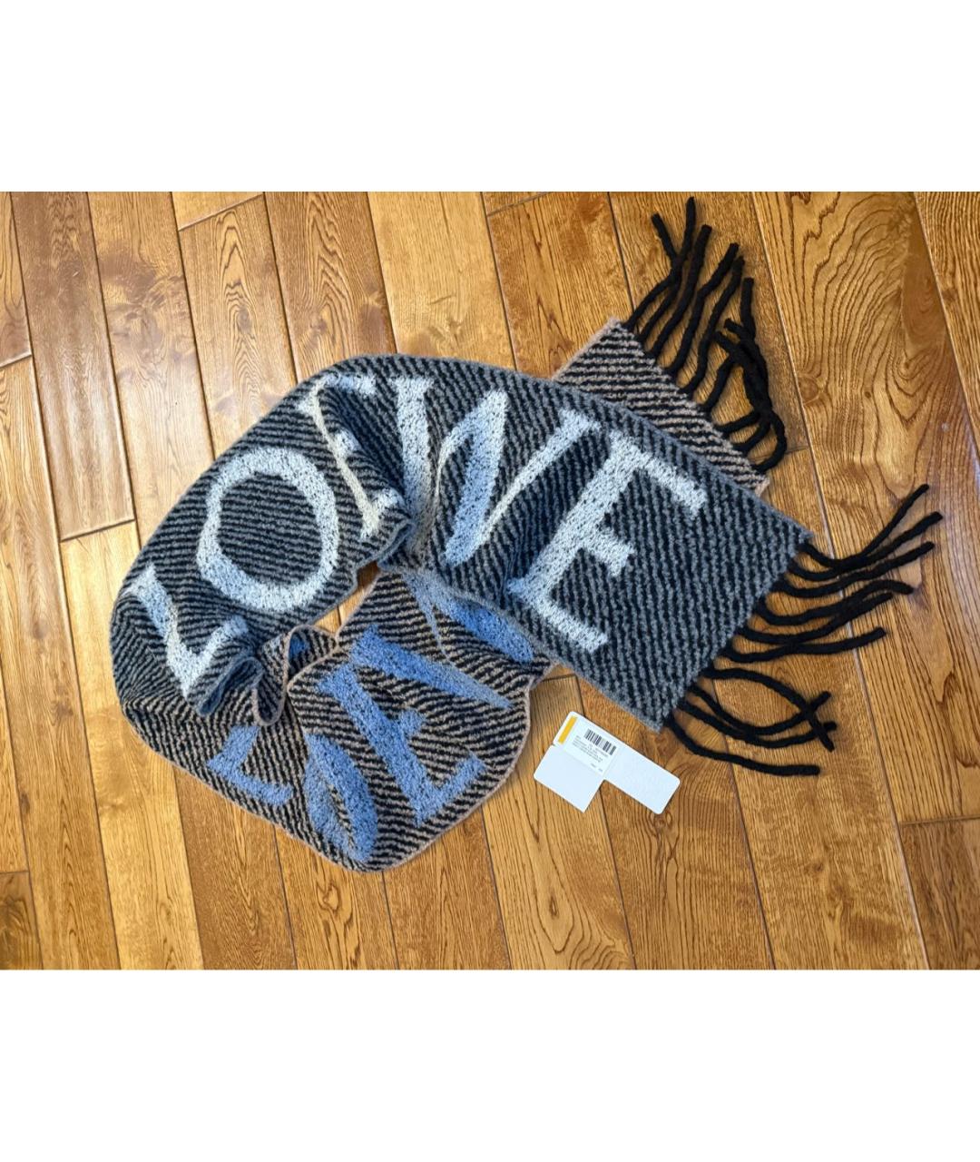 LOEWE Мульти шерстяной шарф, фото 4