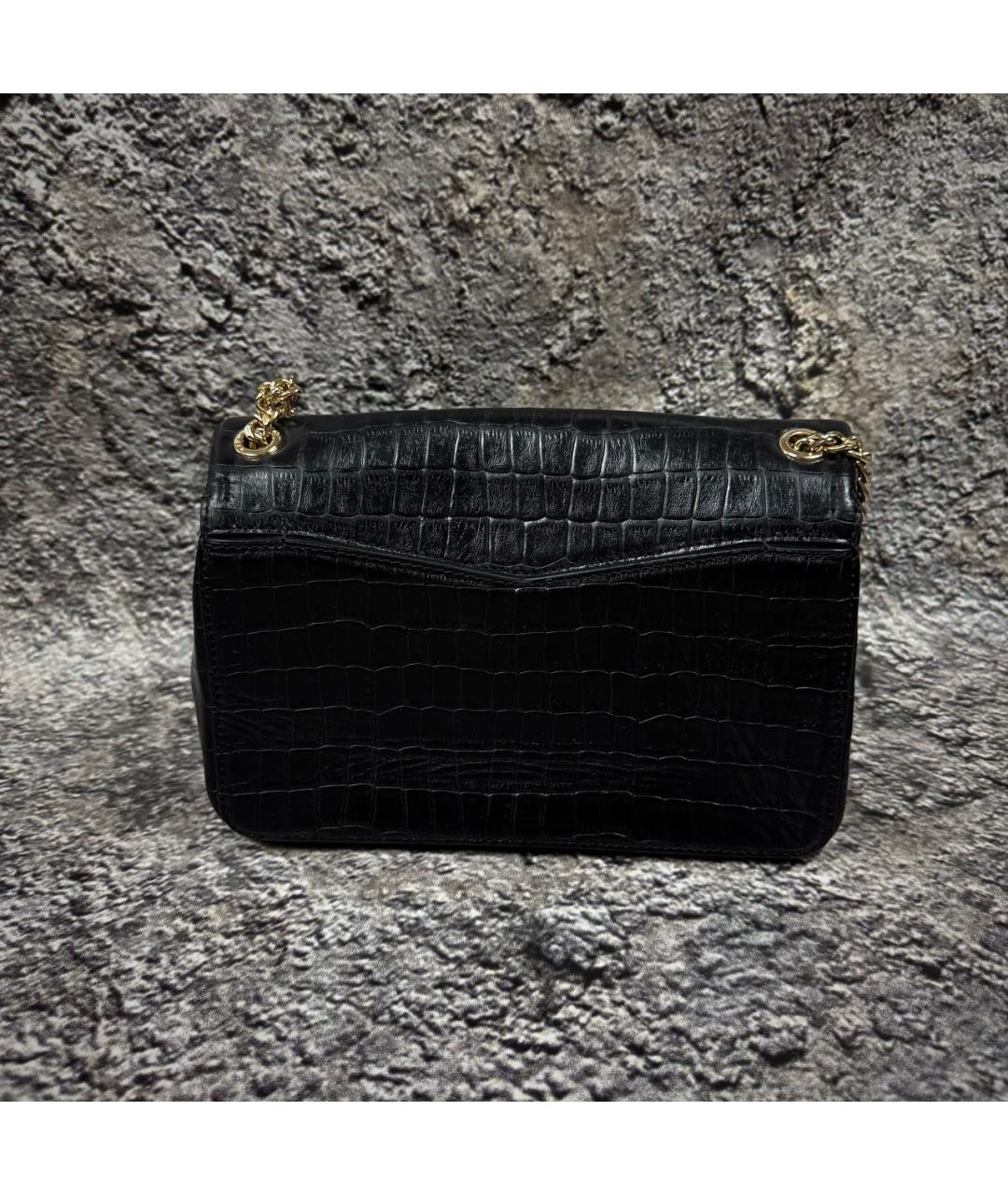 SANDRO Черная кожаная сумка через плечо, фото 2