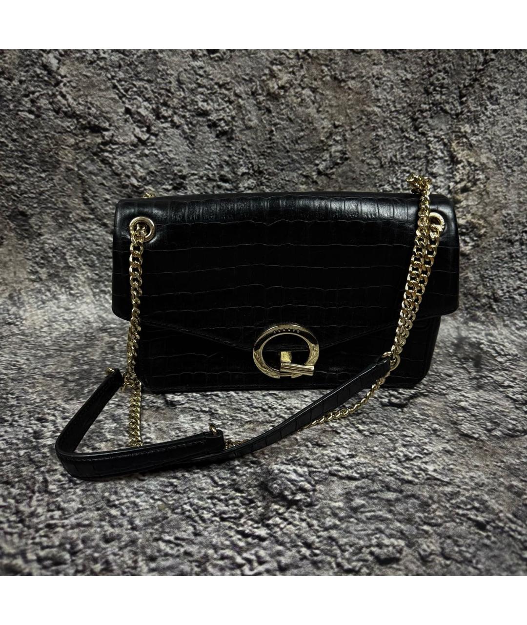 SANDRO Черная кожаная сумка через плечо, фото 9