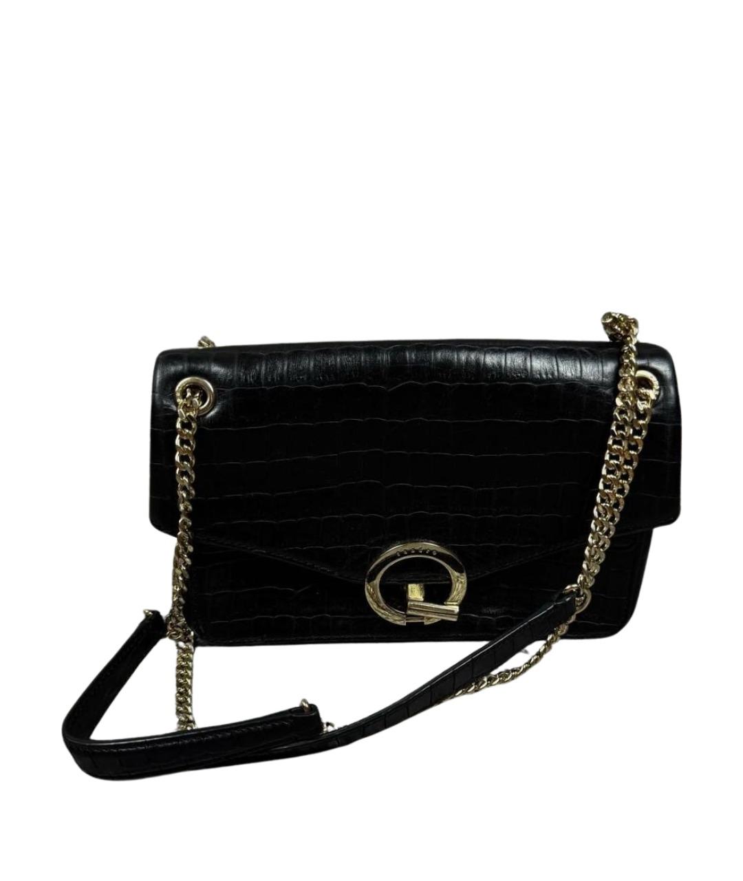 SANDRO Черная кожаная сумка через плечо, фото 1