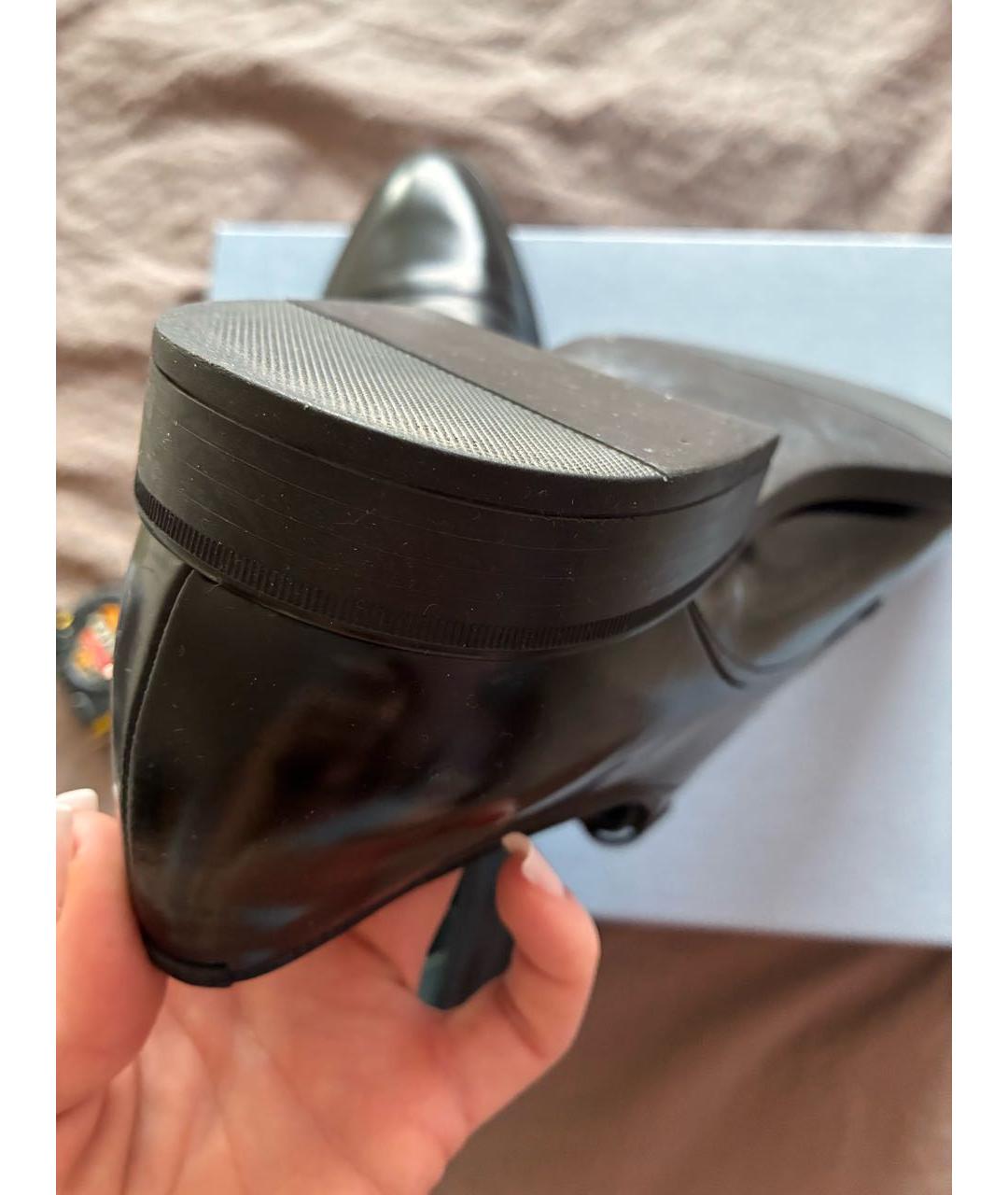 PRADA Черные кожаные туфли, фото 5