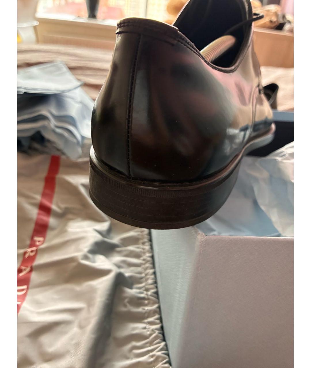 PRADA Черные кожаные туфли, фото 4