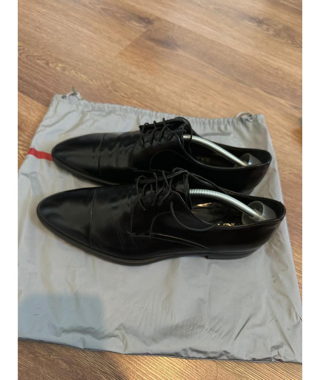 PRADA Черные кожаные туфли, фото 2