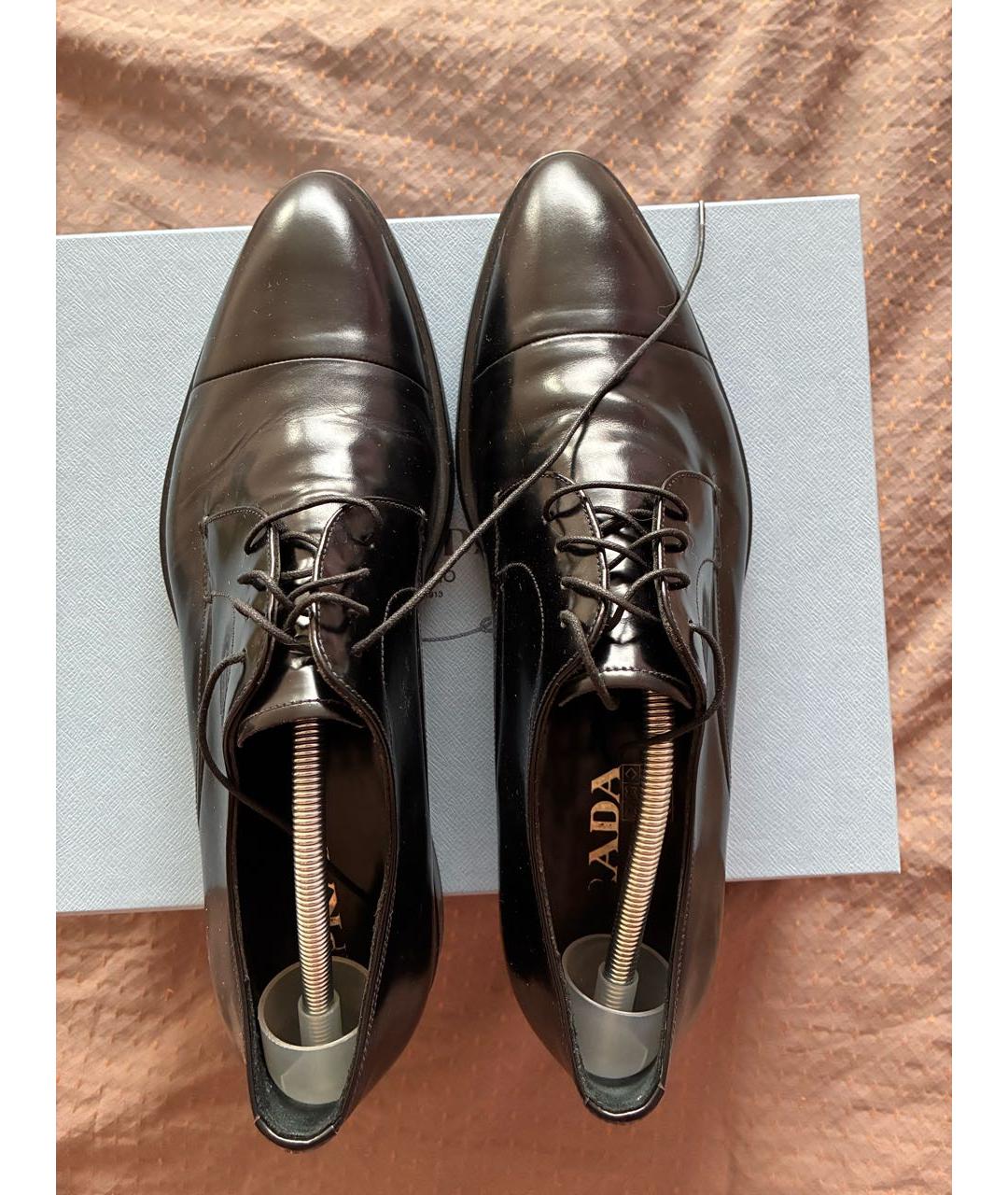 PRADA Черные кожаные туфли, фото 3