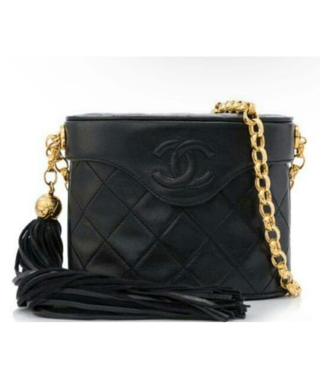 CHANEL Черная кожаная сумка через плечо, фото 2