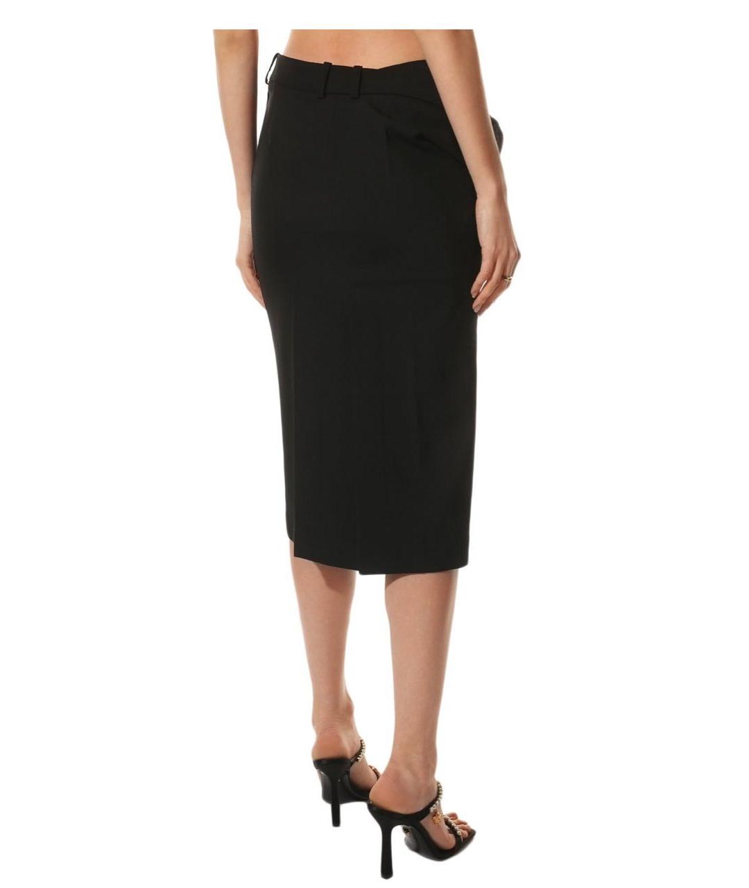 JACQUEMUS Черная шерстяная юбка миди, фото 2