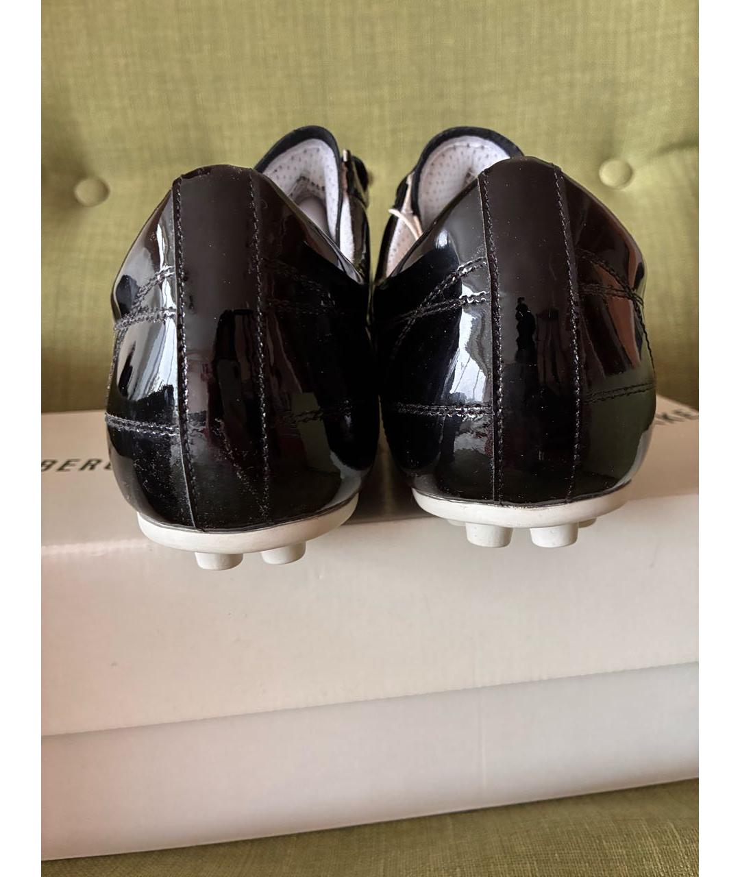 BIKKEMBERGS Черные кожаные низкие кроссовки / кеды, фото 4