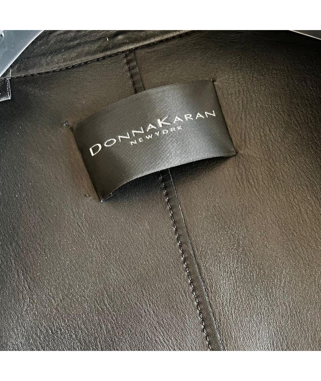 DKNY Черное кожаное пальто, фото 5