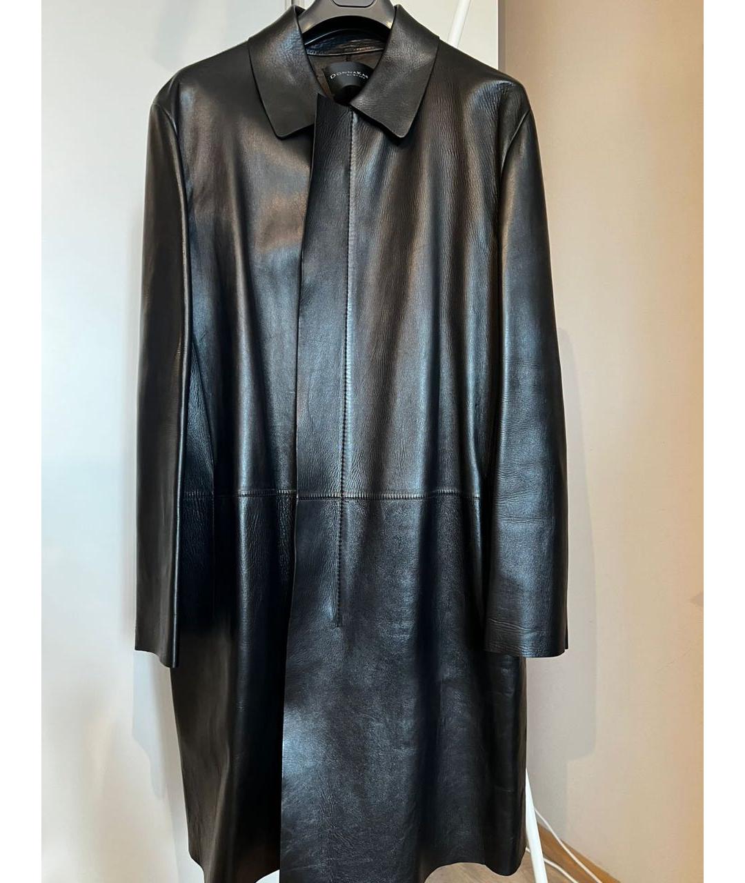 DKNY Черное кожаное пальто, фото 7