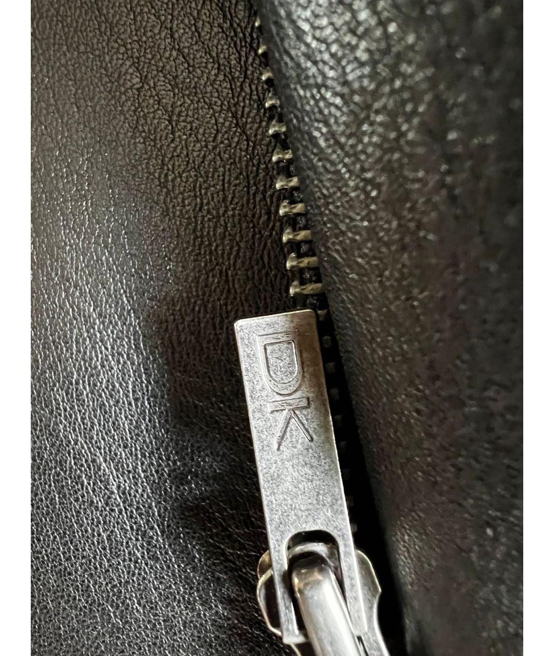 DKNY Черное кожаное пальто, фото 4