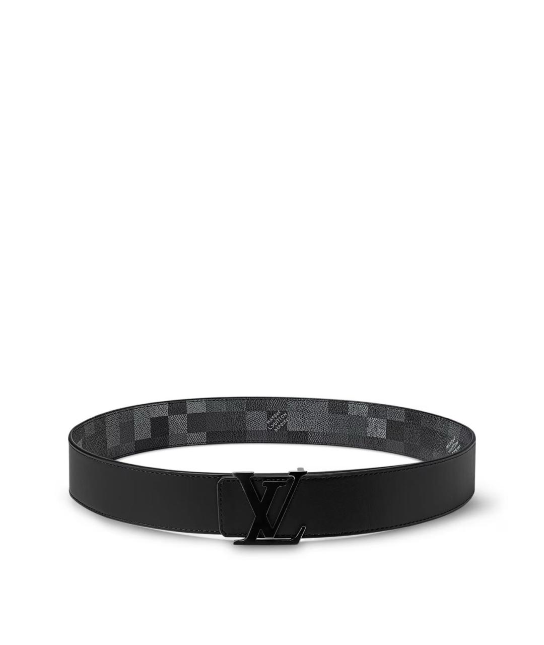 LOUIS VUITTON Серый кожаный ремень, фото 3