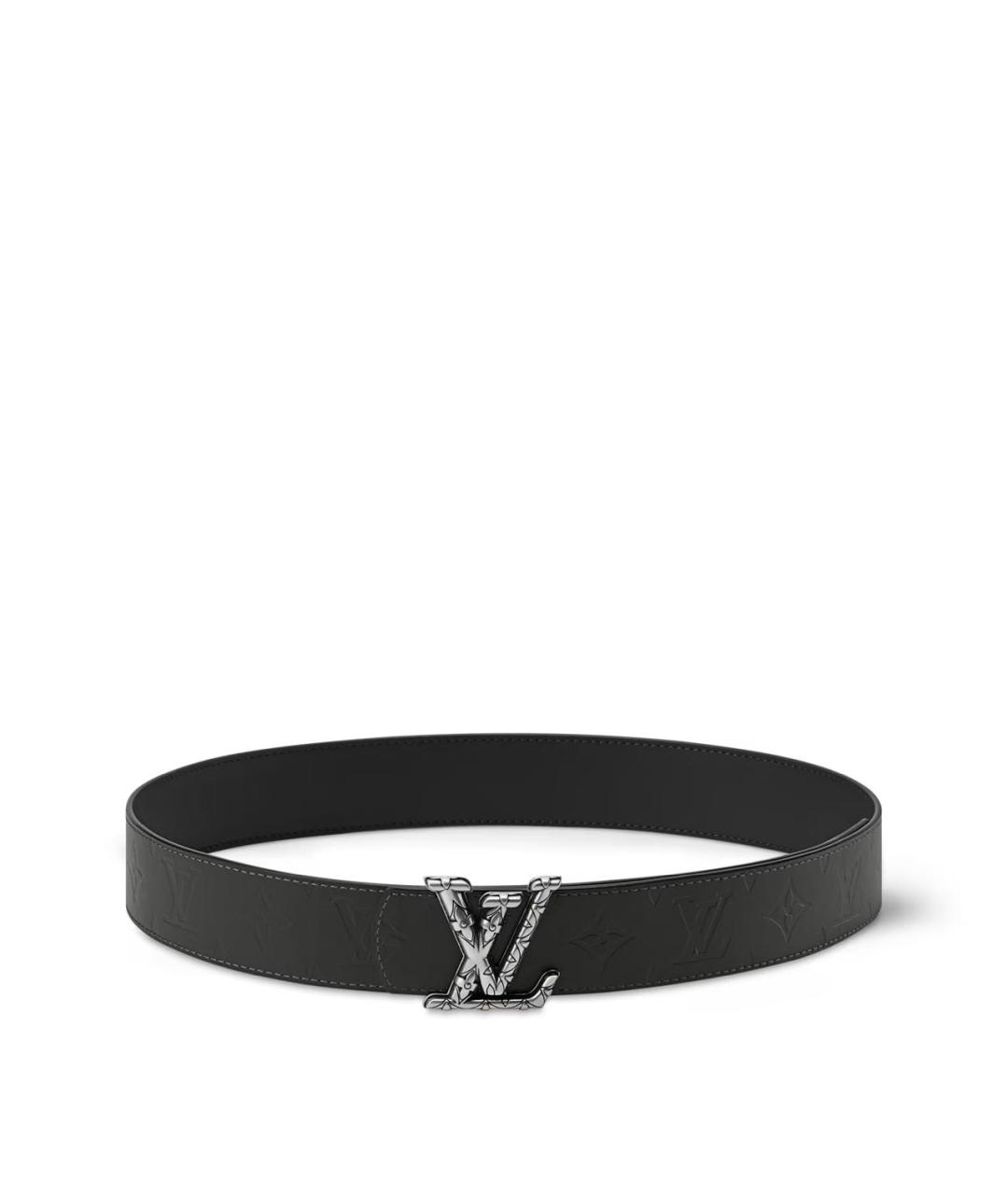 LOUIS VUITTON Черный кожаный ремень, фото 1