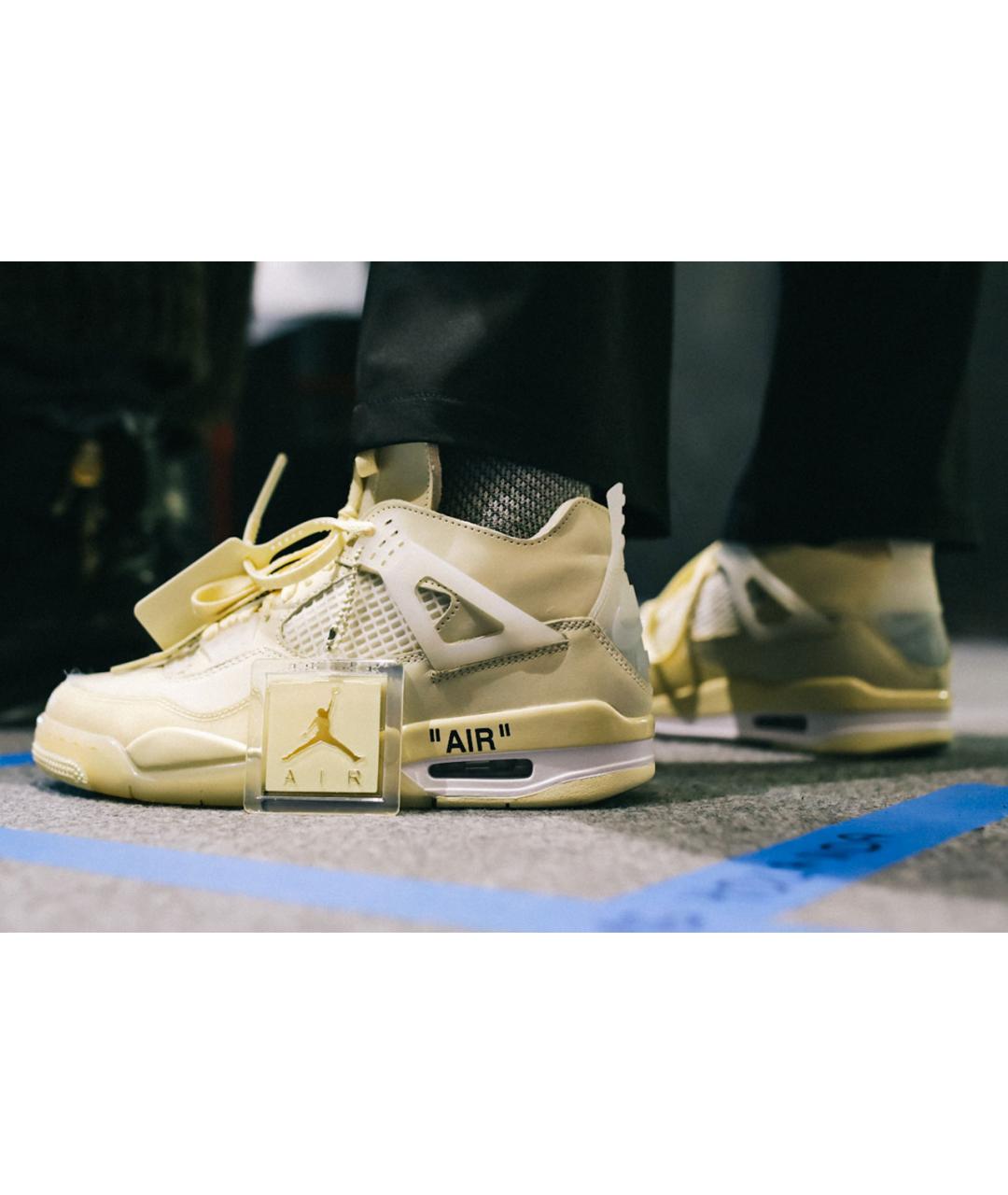 JORDAN Бежевые кожаные кроссовки, фото 8