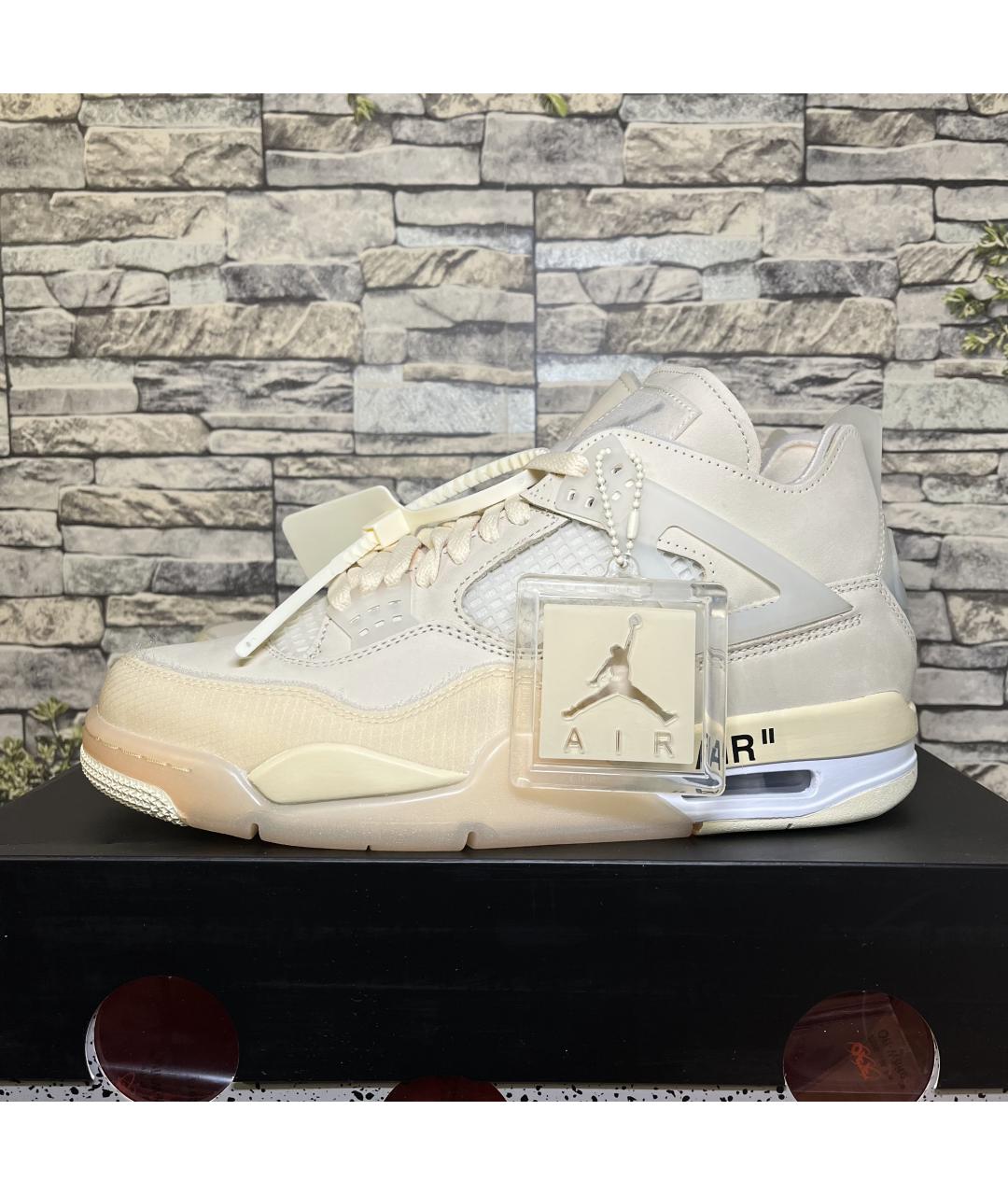 JORDAN Бежевые кожаные кроссовки, фото 2