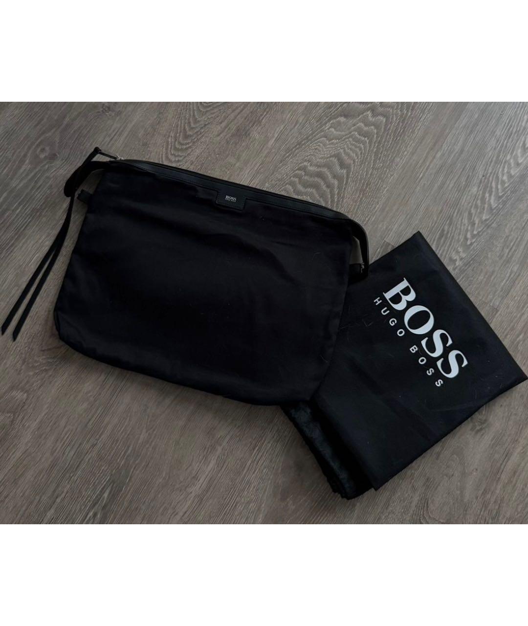 HUGO Черная сумка через плечо из искусственной кожи, фото 3