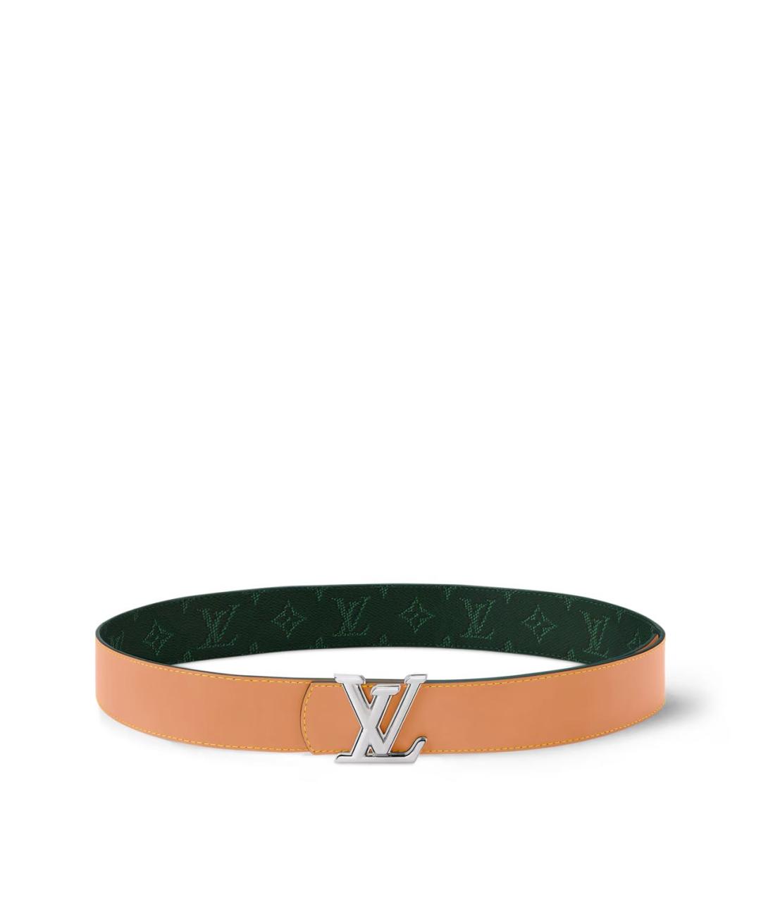 LOUIS VUITTON Зеленый кожаный ремень, фото 3