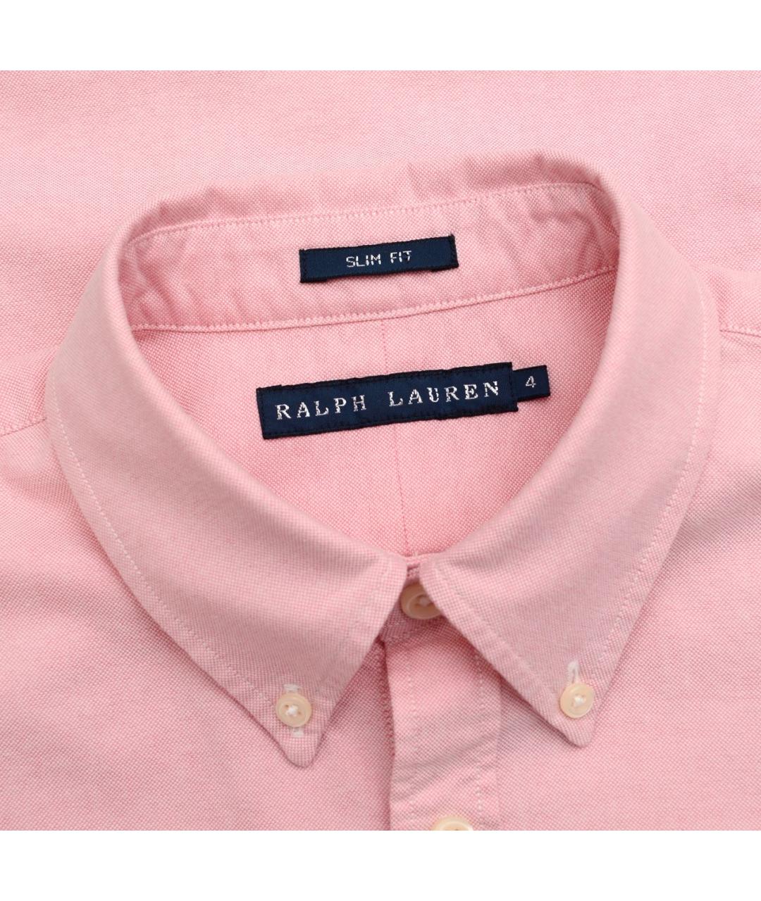 RALPH LAUREN Розовая хлопковая рубашка, фото 4