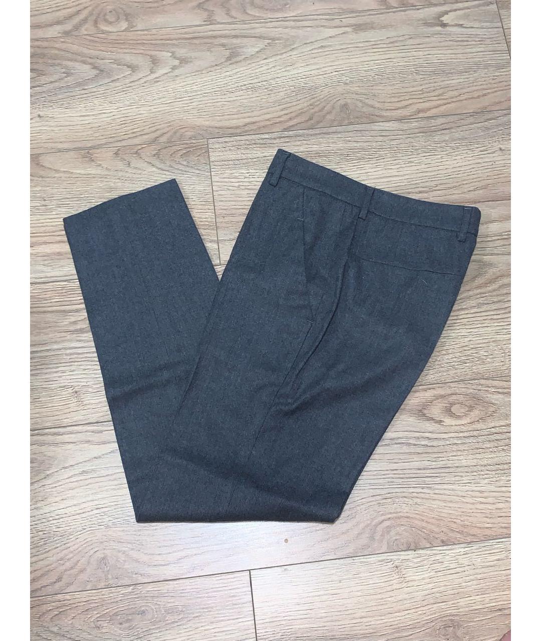 MALO Серые шерстяные брюки узкие, фото 2