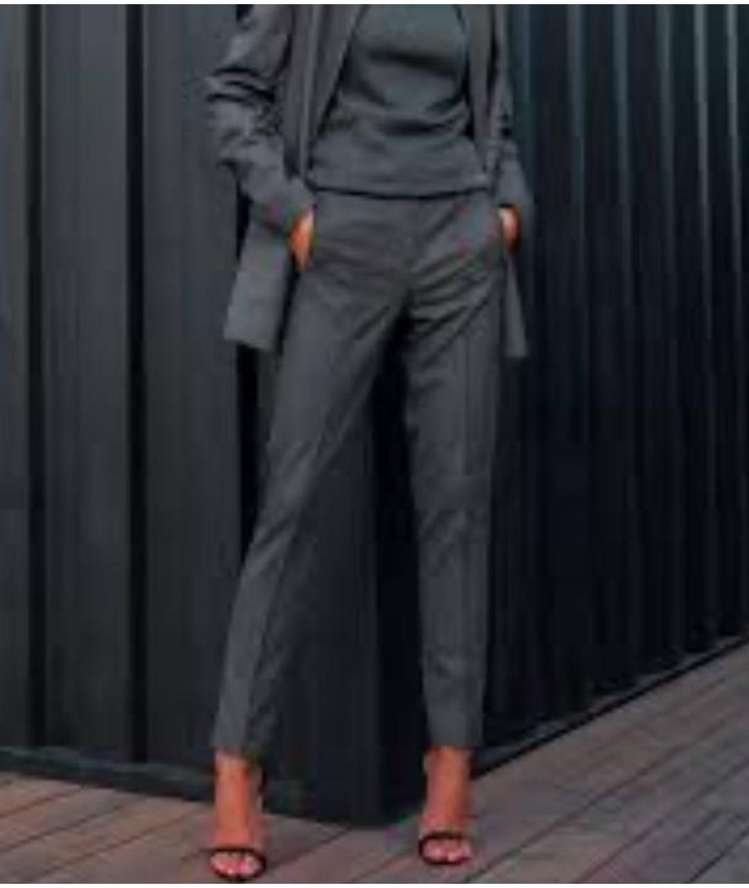 MALO Серые шерстяные брюки узкие, фото 5