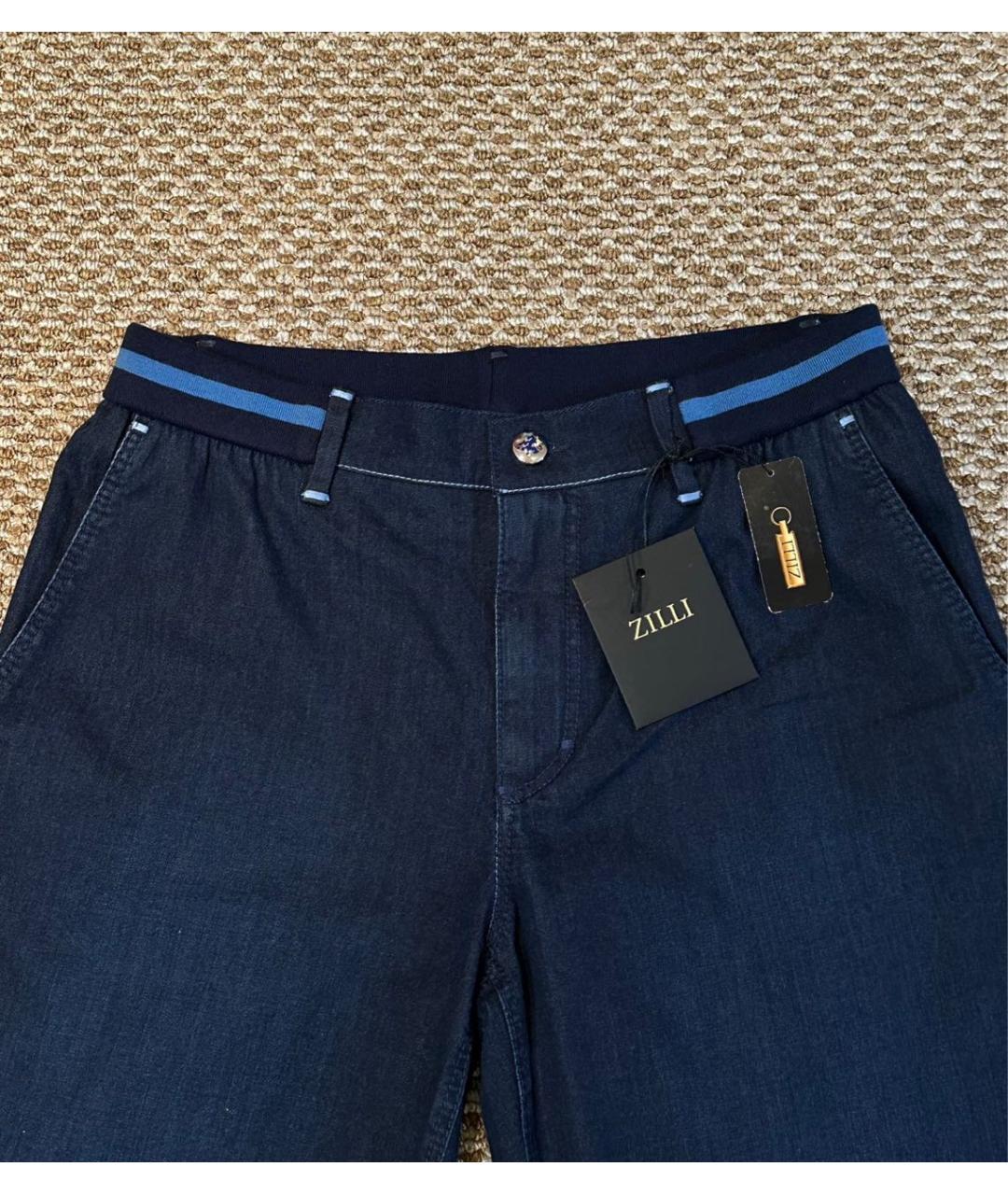 ZILLI Темно-синие деним шорты, фото 7