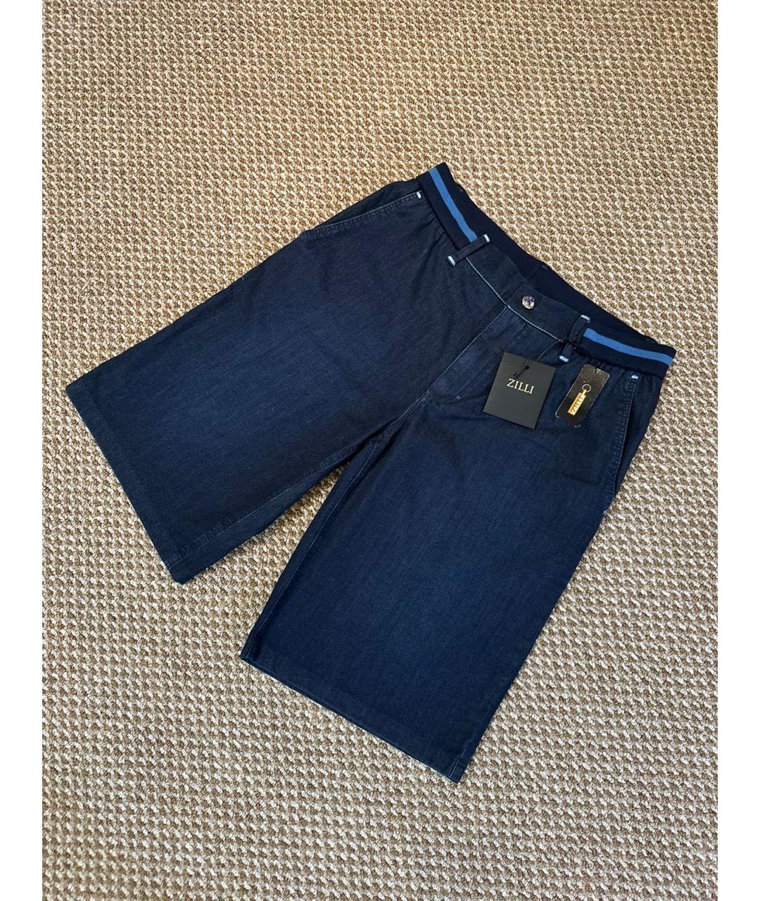 ZILLI Темно-синие деним шорты, фото 3