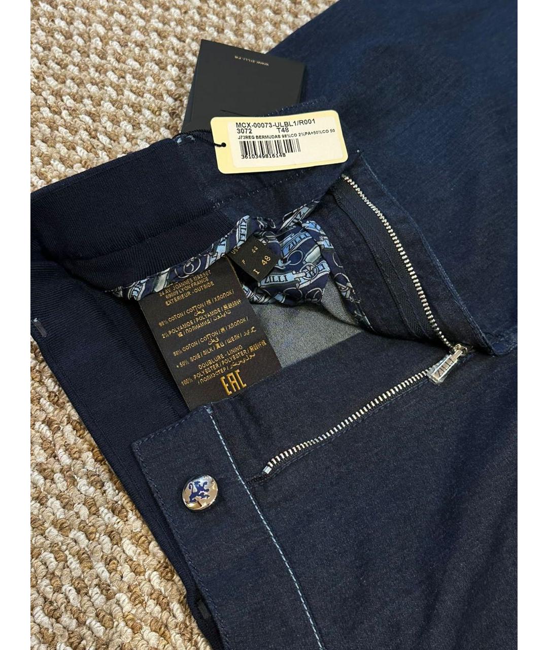 ZILLI Темно-синие деним шорты, фото 6