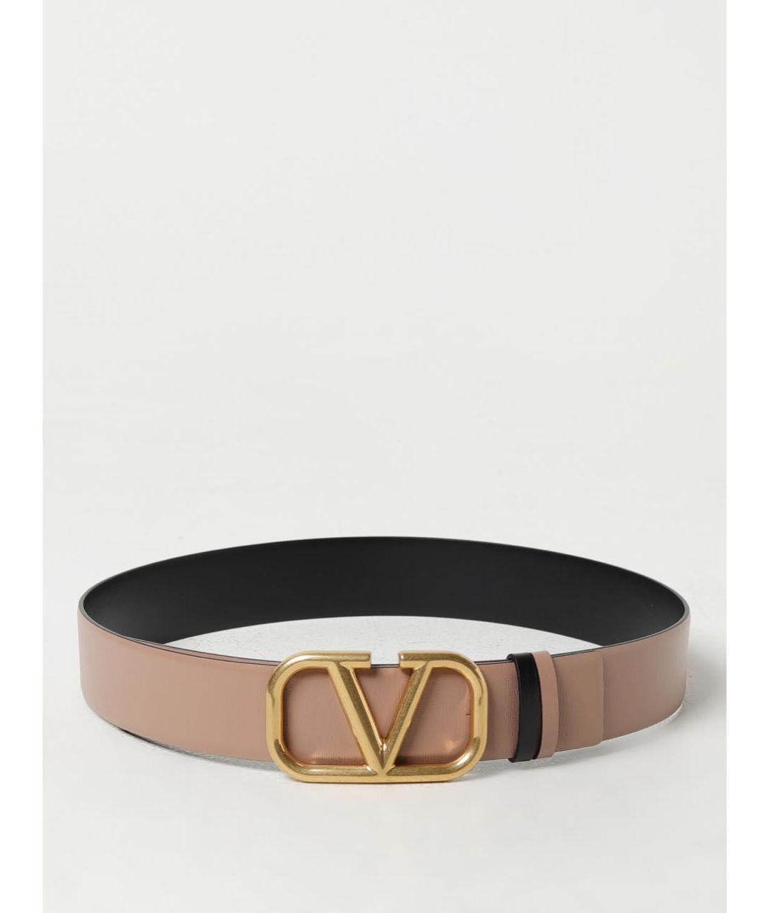 VALENTINO Бежевый кожаный ремень, фото 5