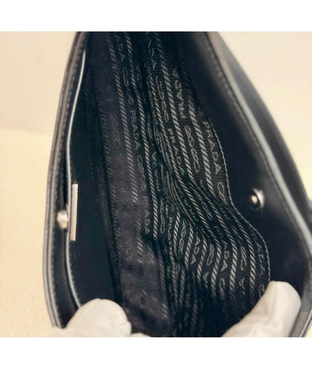 PRADA Черная кожаная сумка через плечо, фото 6