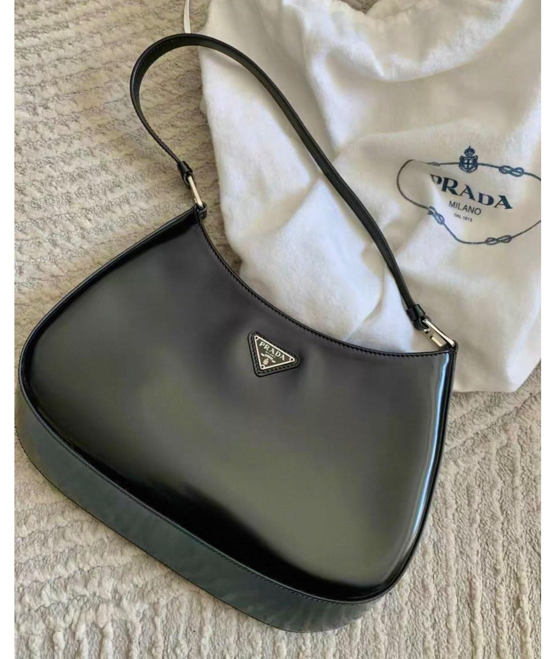 PRADA Черная кожаная сумка через плечо, фото 2