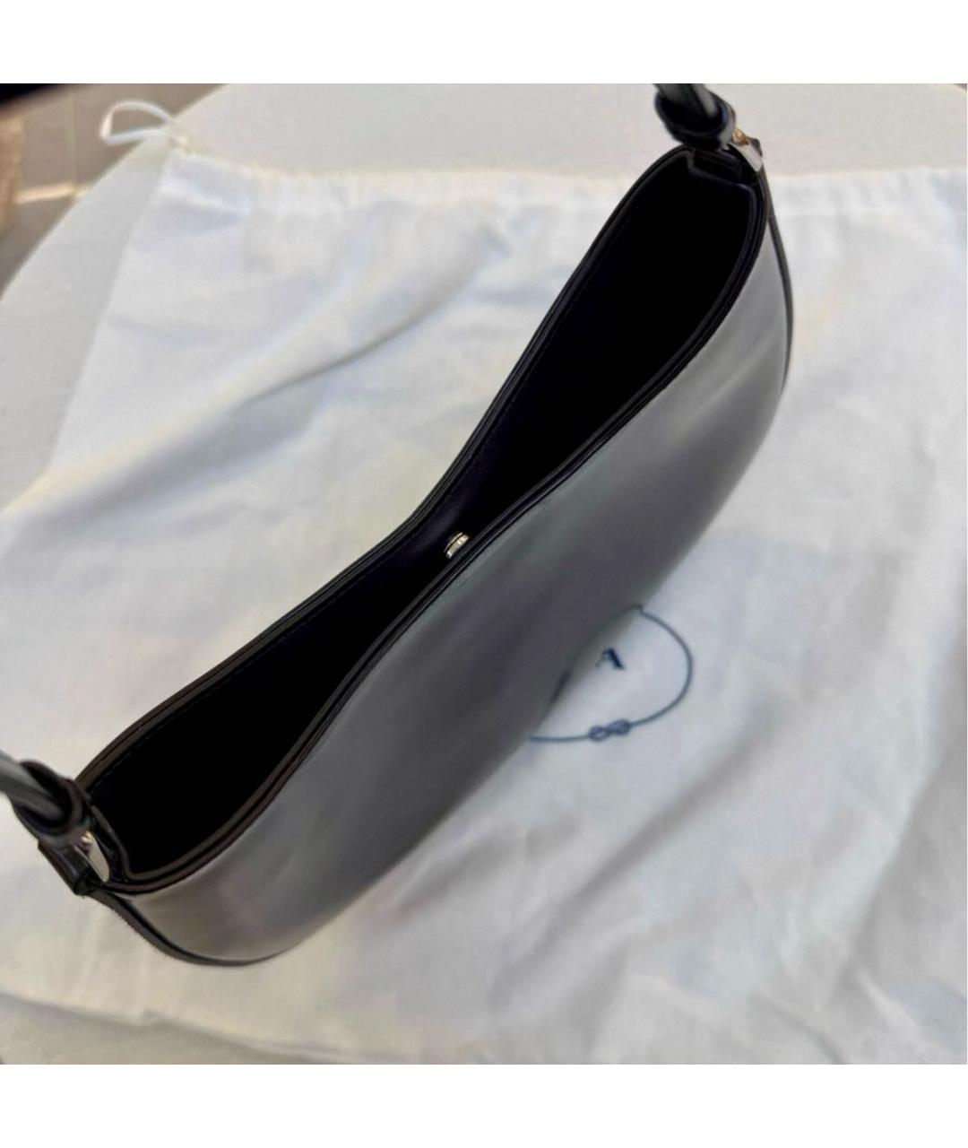 PRADA Черная кожаная сумка через плечо, фото 7