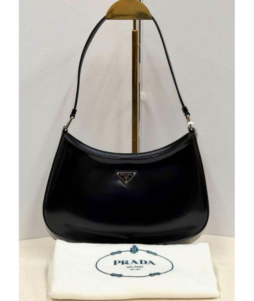 PRADA Черная кожаная сумка через плечо, фото 4