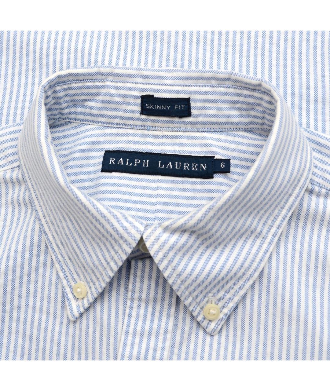 RALPH LAUREN Голубая хлопковая рубашка, фото 4