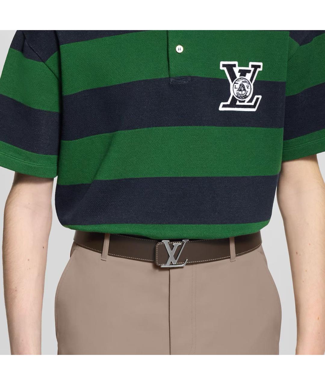 LOUIS VUITTON Коричневый кожаный ремень, фото 4