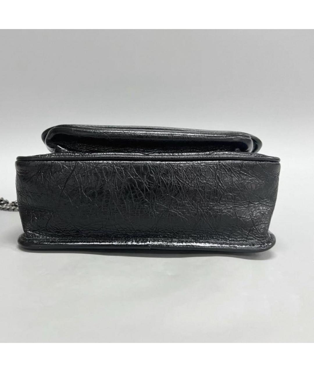 SAINT LAURENT Черная кожаная сумка через плечо, фото 4