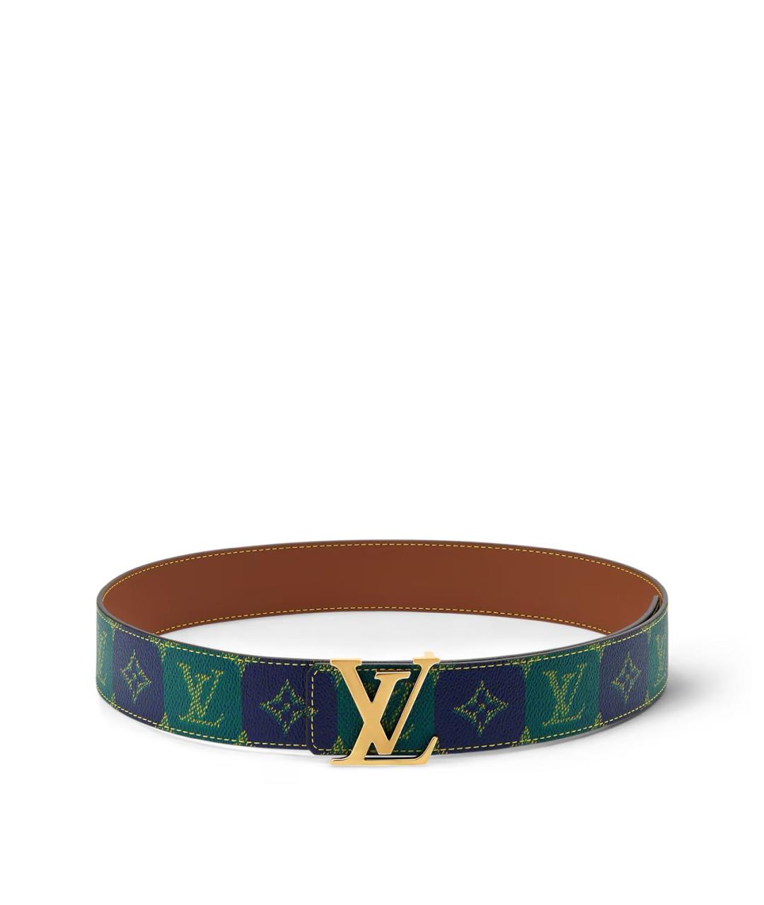 LOUIS VUITTON Темно-синий кожаный ремень, фото 1