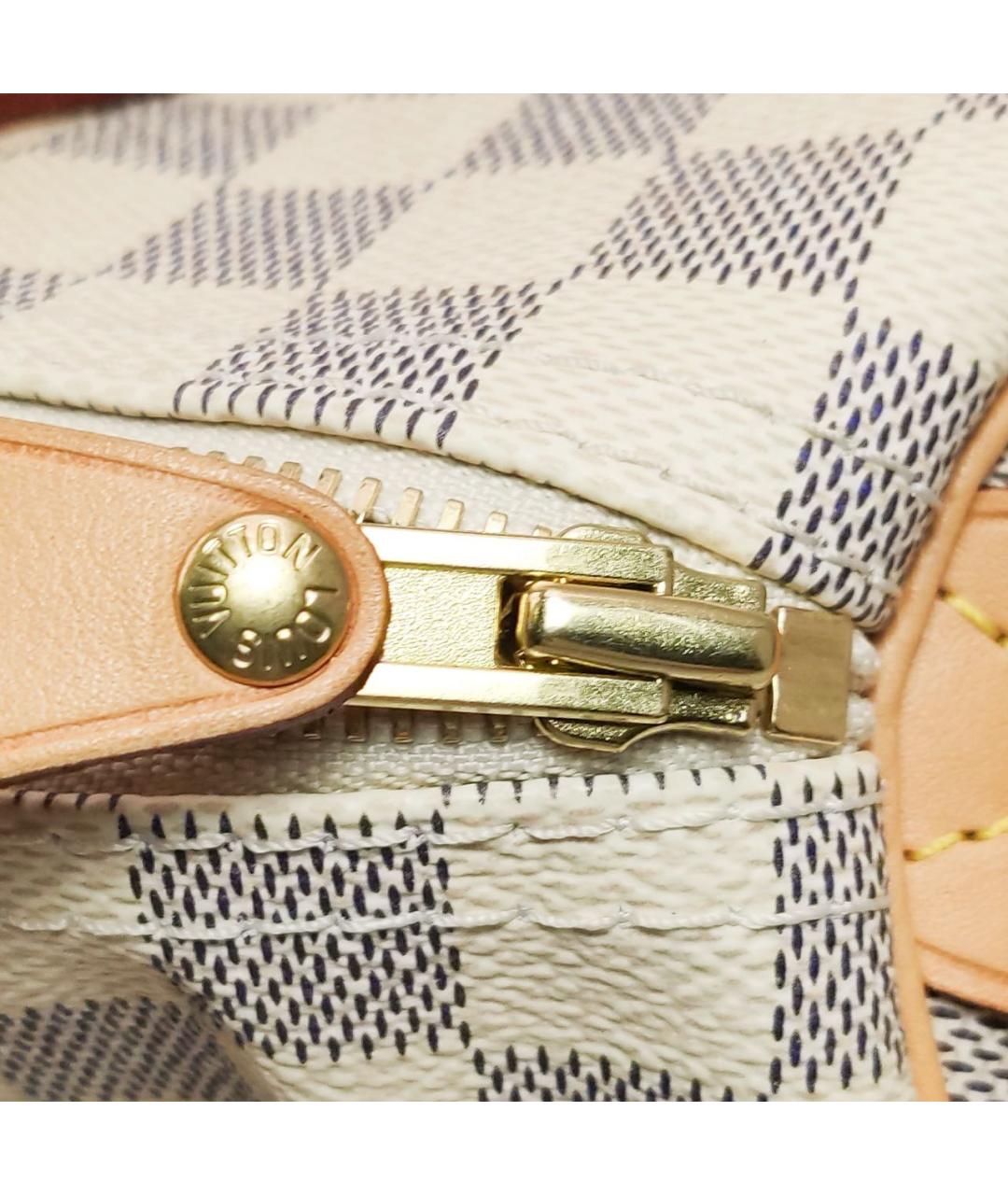 LOUIS VUITTON Бежевая кожаная сумка с короткими ручками, фото 7