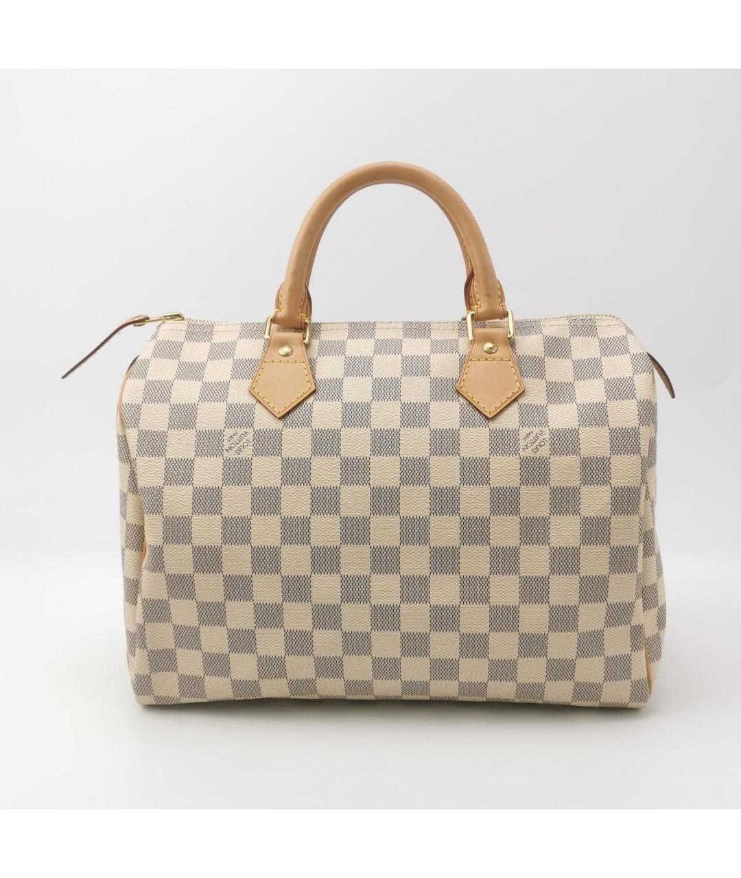 LOUIS VUITTON Бежевая кожаная сумка с короткими ручками, фото 4