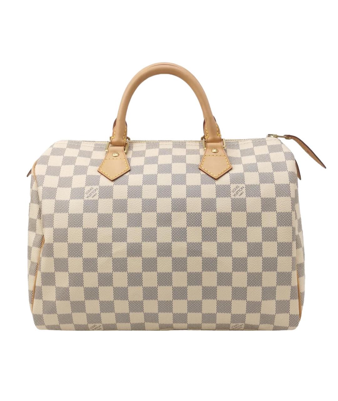 LOUIS VUITTON Бежевая кожаная сумка с короткими ручками, фото 9