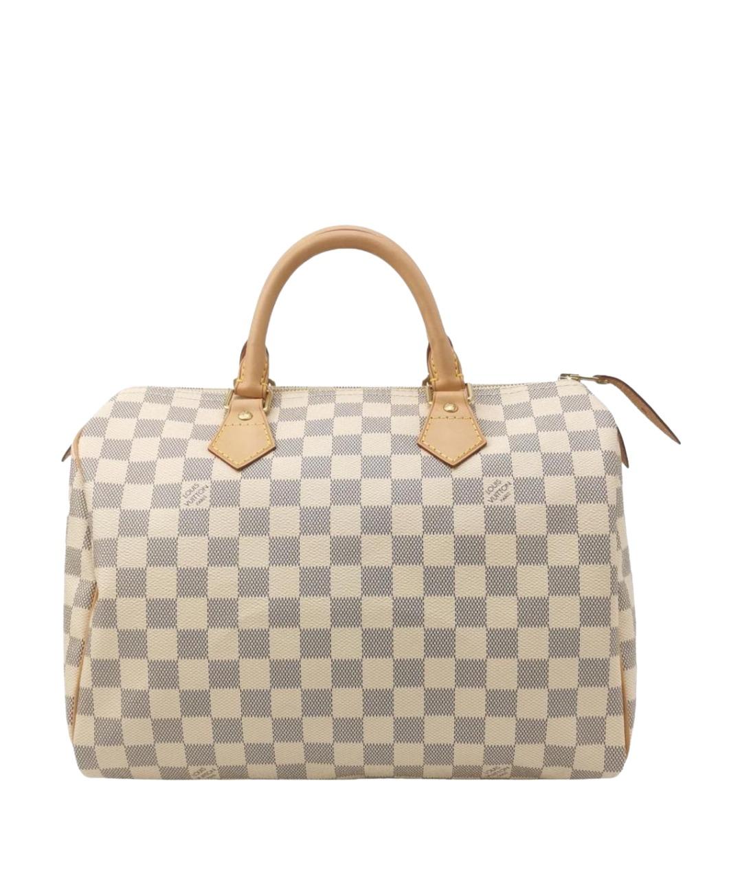 LOUIS VUITTON Бежевая кожаная сумка с короткими ручками, фото 1