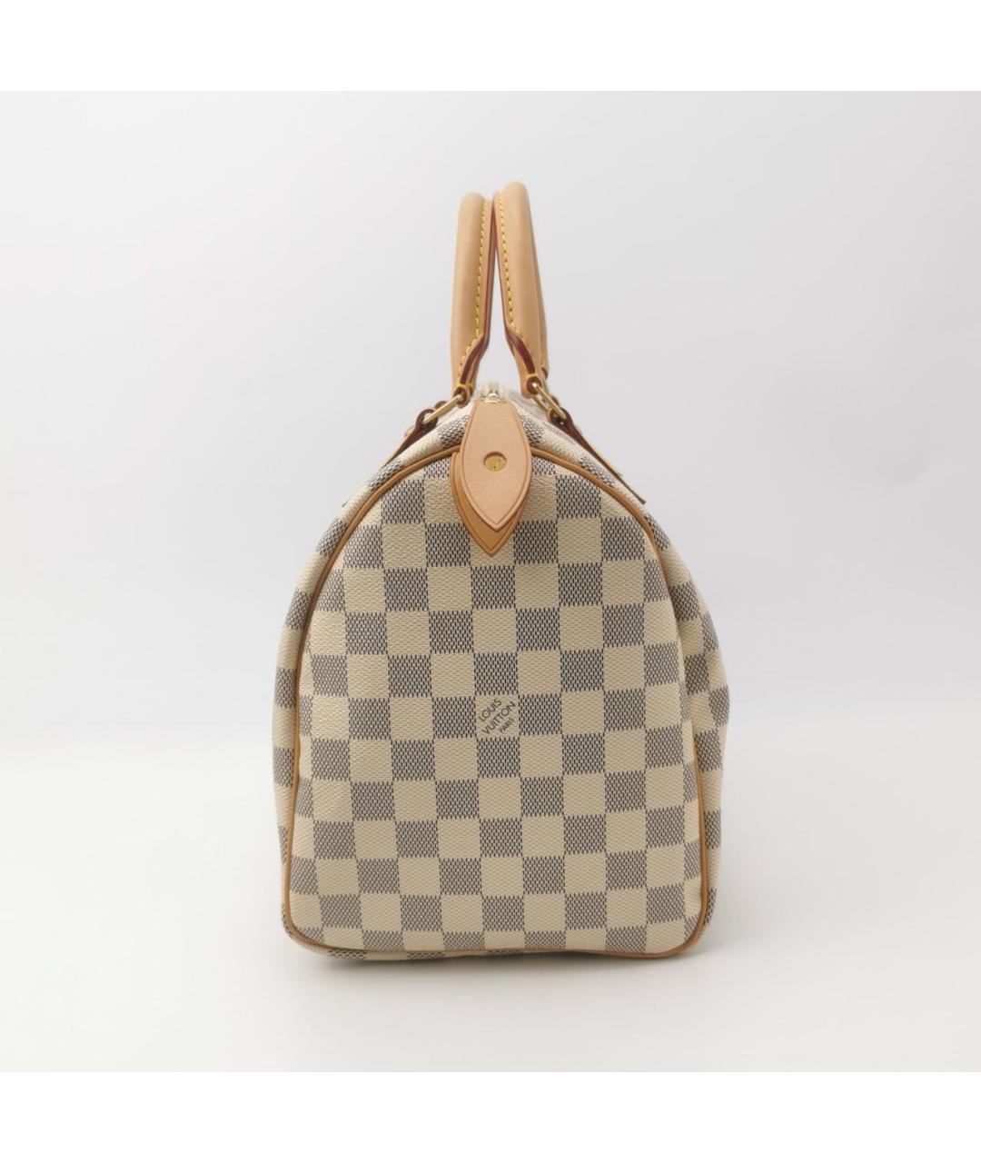 LOUIS VUITTON Бежевая кожаная сумка с короткими ручками, фото 2