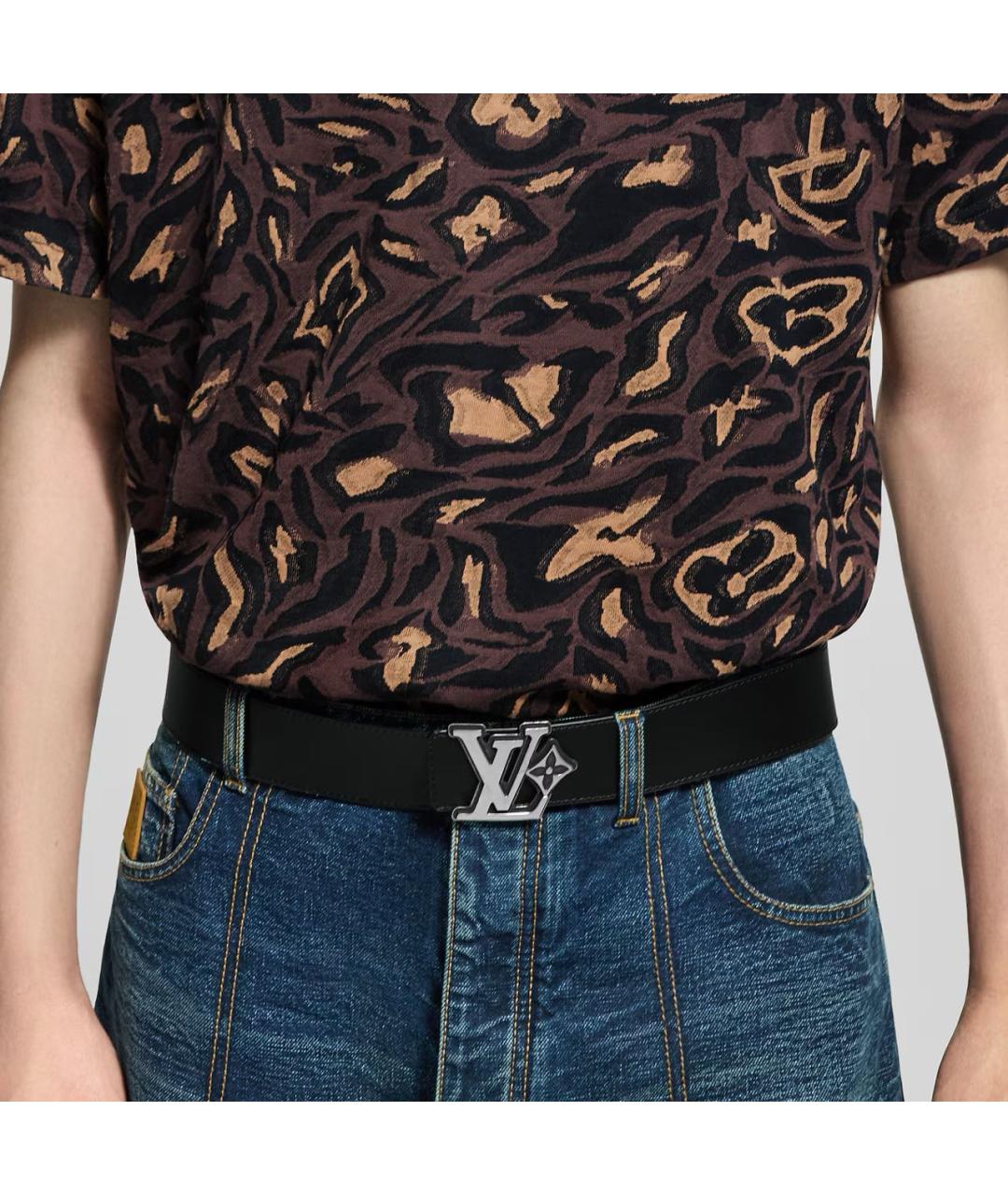 LOUIS VUITTON Зеленый кожаный ремень, фото 4