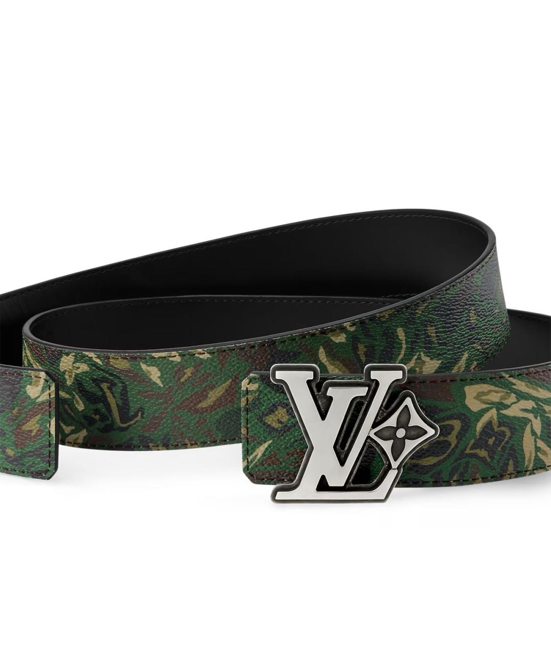 LOUIS VUITTON Зеленый кожаный ремень, фото 2